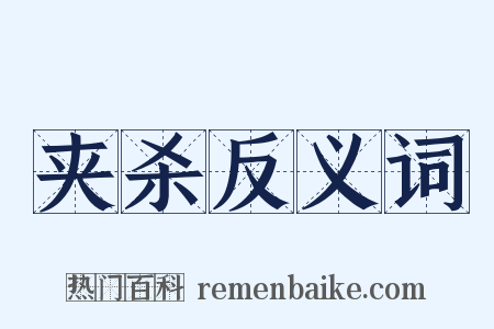 夹杀反义词是什么意思的图片